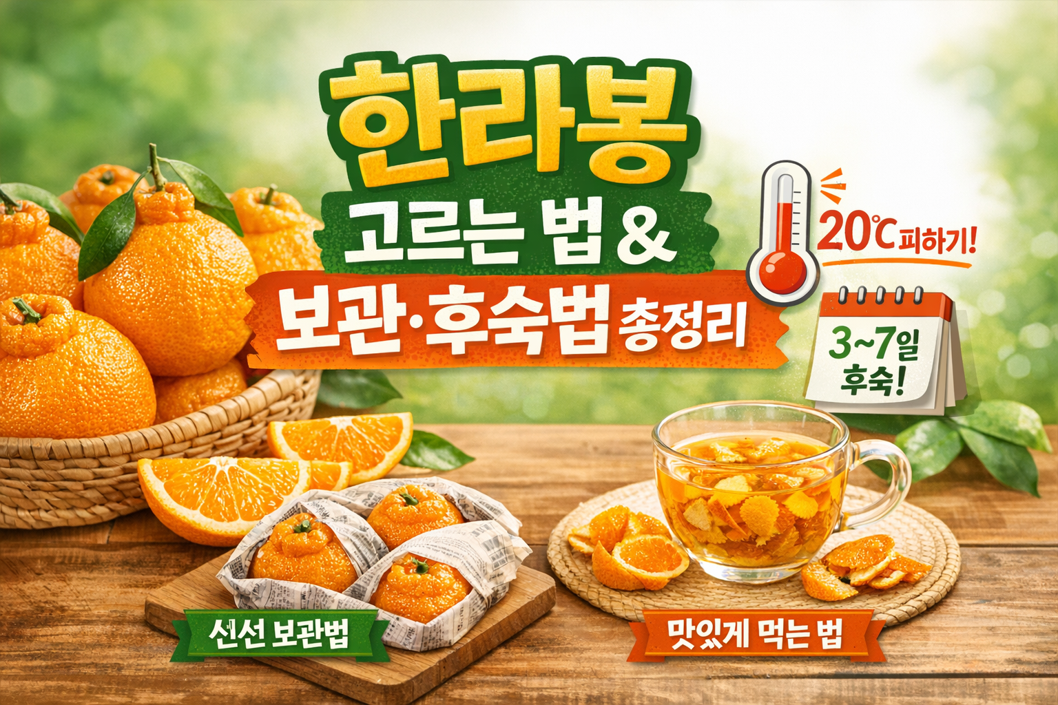 한라봉 제철, 한라봉 보관법, 한라봉 후숙, 맛있는 한라봉 고르는 법