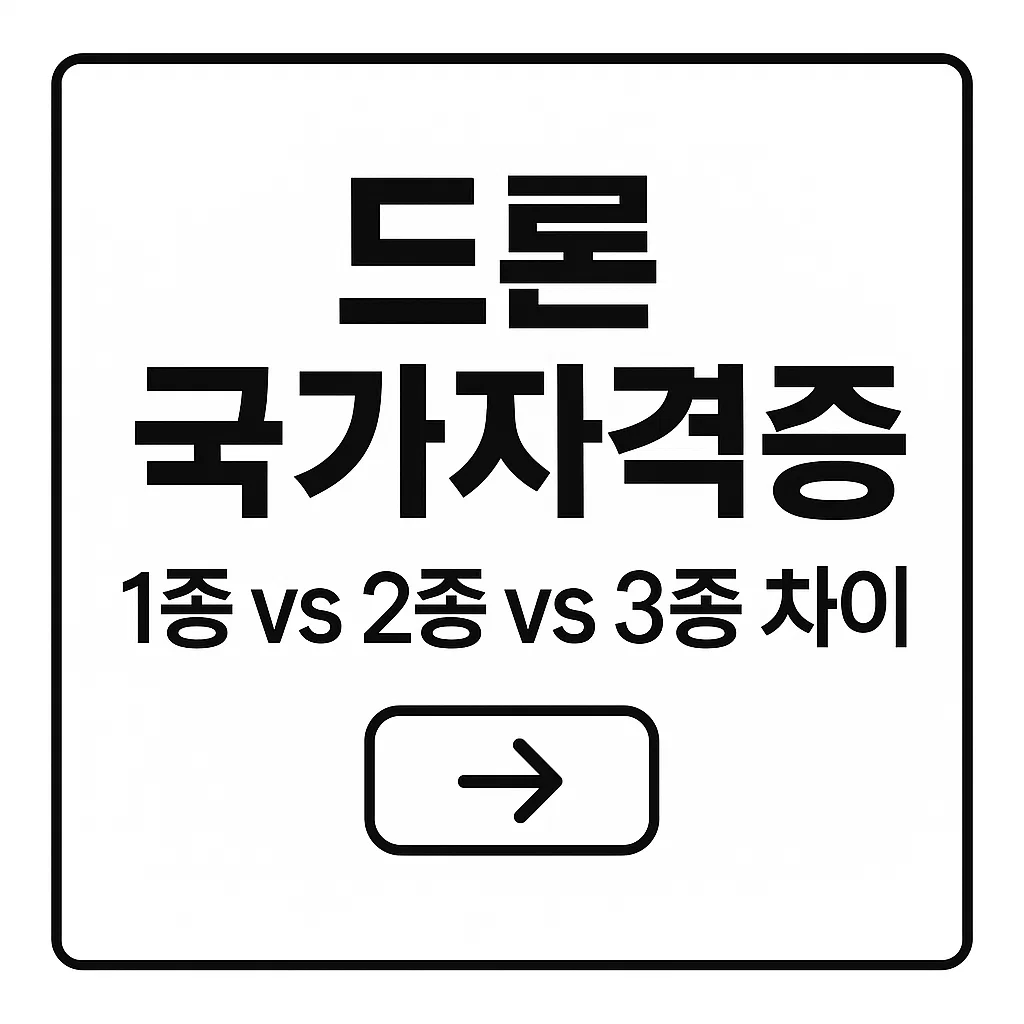 드론 자격증 1종 vs 2종 vs 3종 차이 – 어떤 걸 따야 할까?(+2025)