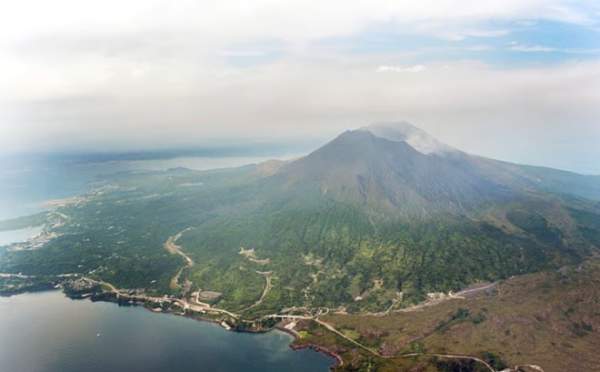 일본 사쿠라지마 화산폭발