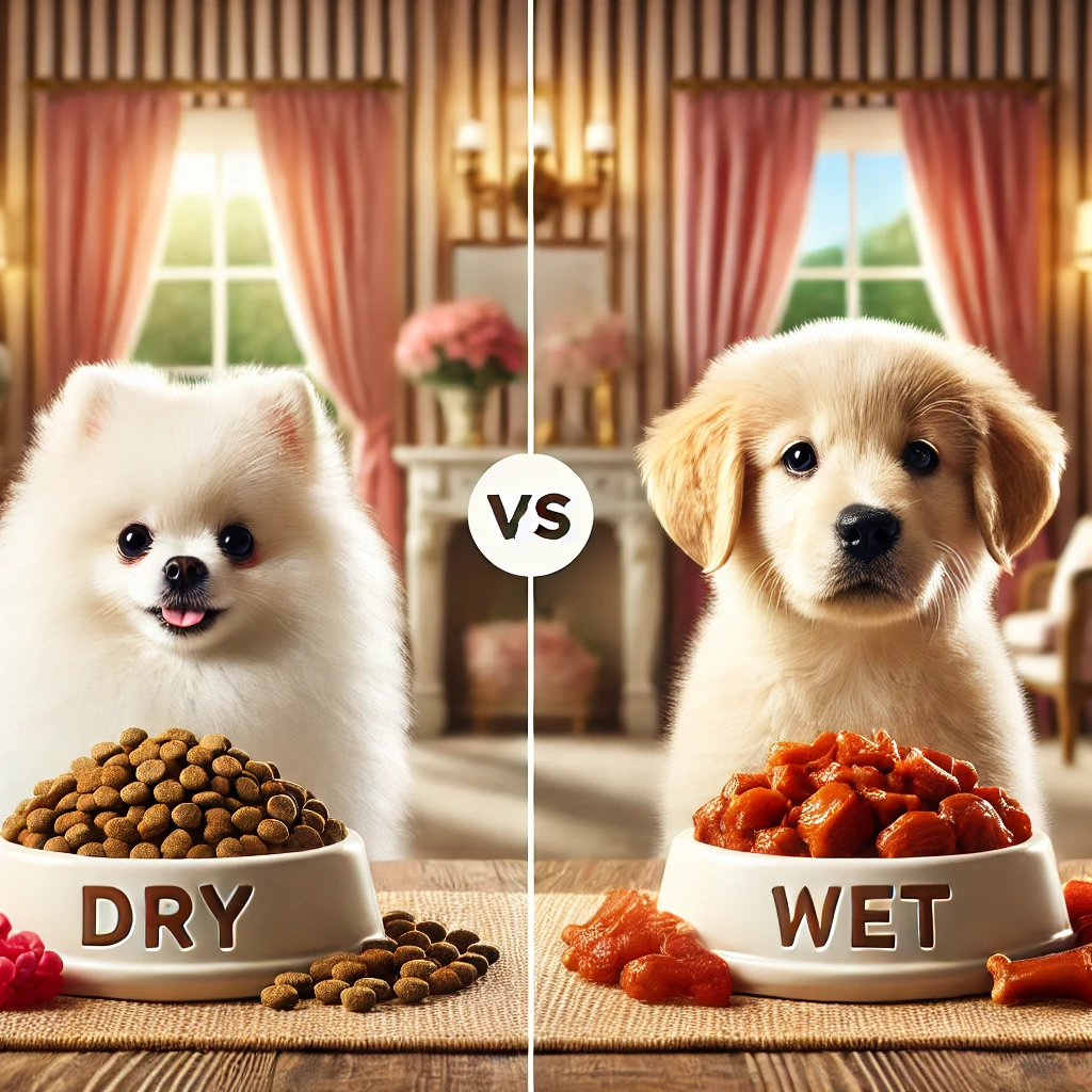 건사료 vs 습식사료 - 사진