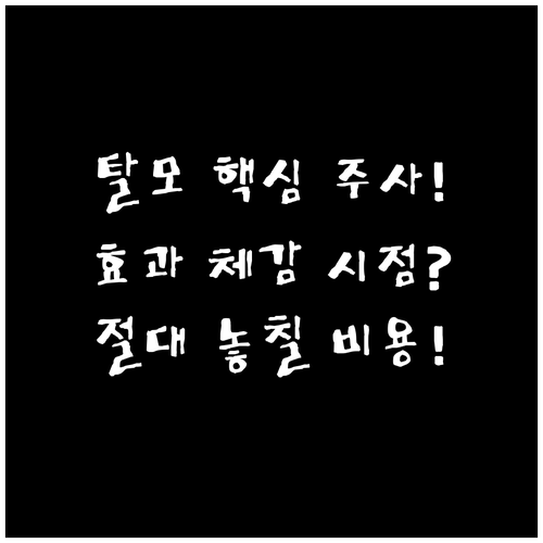 메조테라피 PRP 엑소좀 탈모 주사 ..