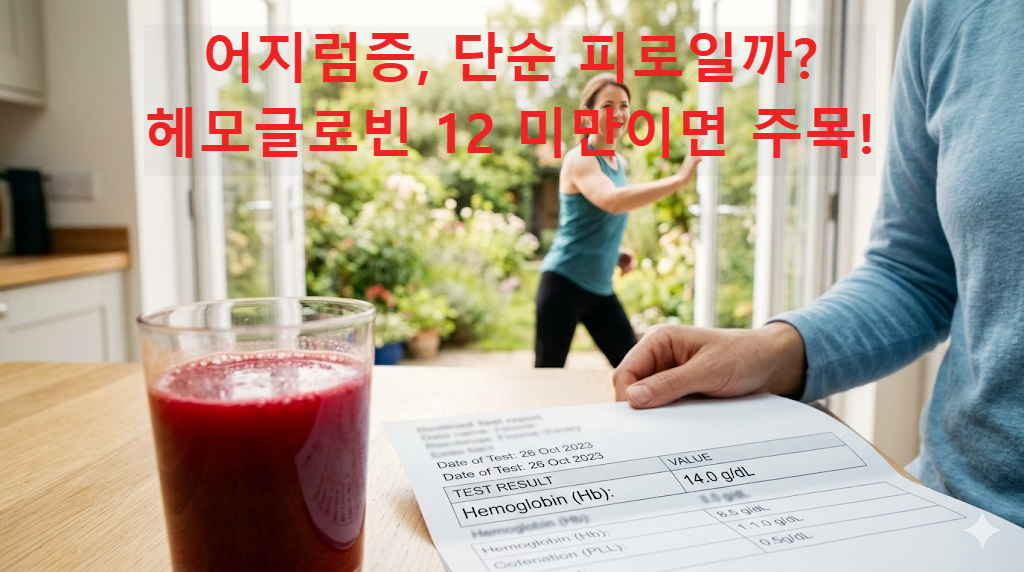 2026 빈혈 수치 정상범위와 헤모글로빈(Hb) 결과를 확인하는 건강 검진 리포트