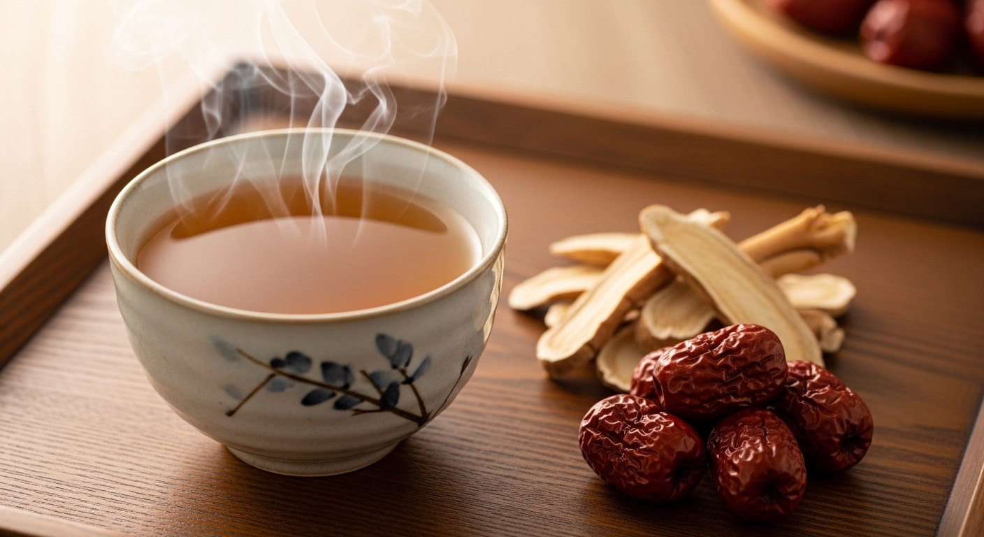 황기차효능대추인삼