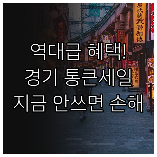 경기 통큰세일 지역화폐 인센티브 및 ..