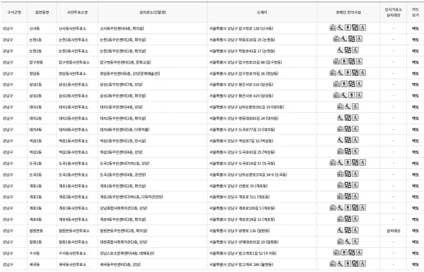 사전투표소 위치