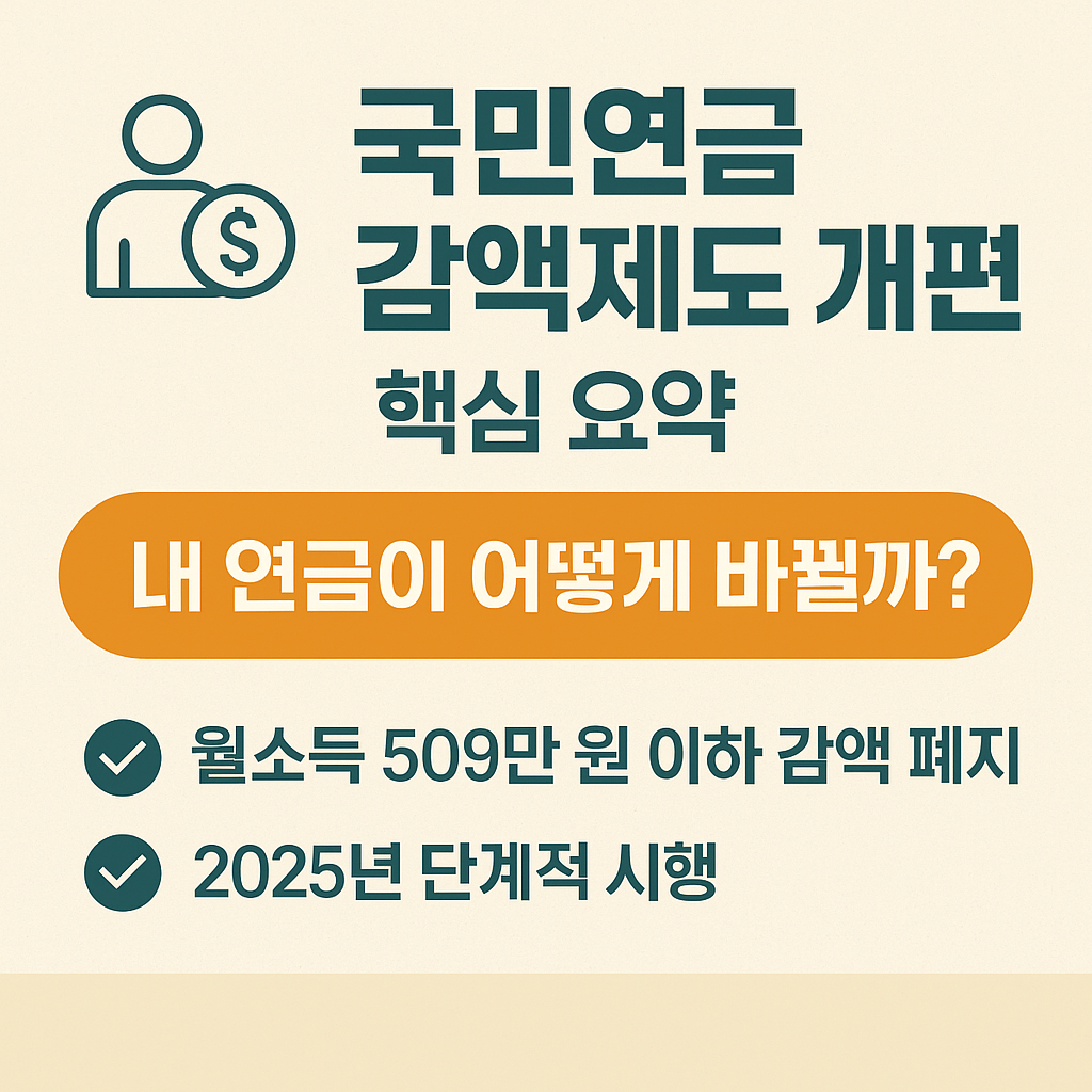 국민연금 감액제도 핵심 요약