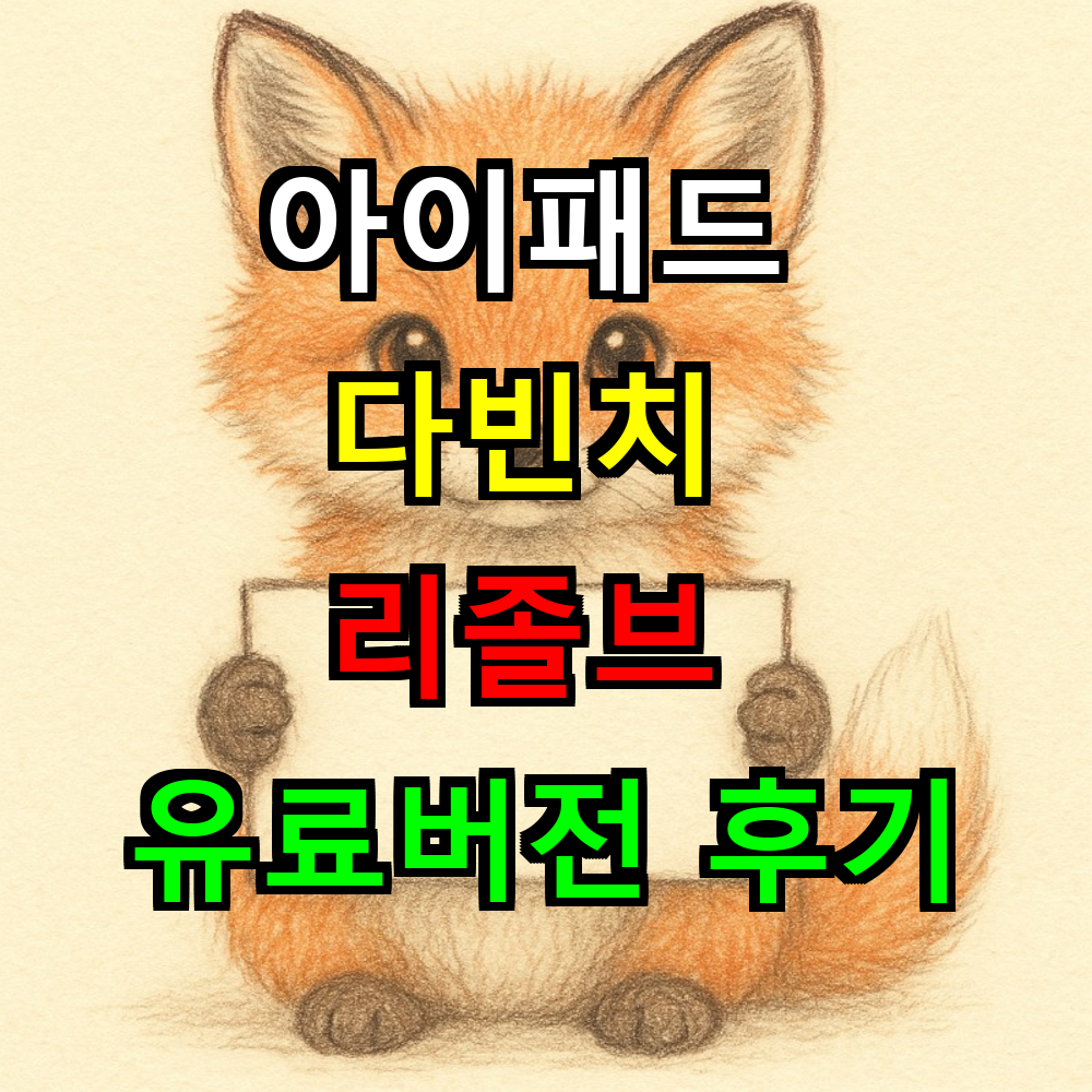 아이패드 다빈치 리졸브 유료 버전 구매할까? 실사용 후기 총정리