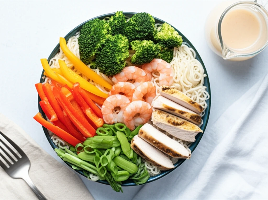 고단백 두부면과 저탄수 곤약면 면요리..