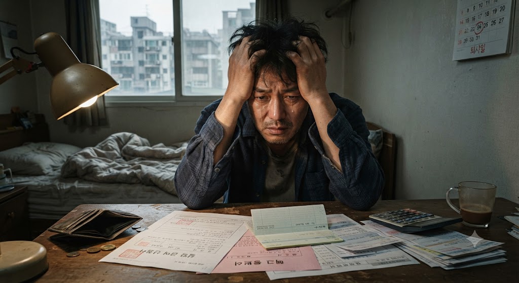실직한 사람의 모습