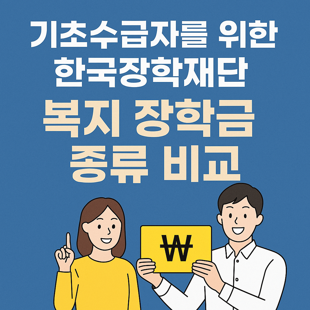 기초수급자 대상 복지 장학금 종류 비교