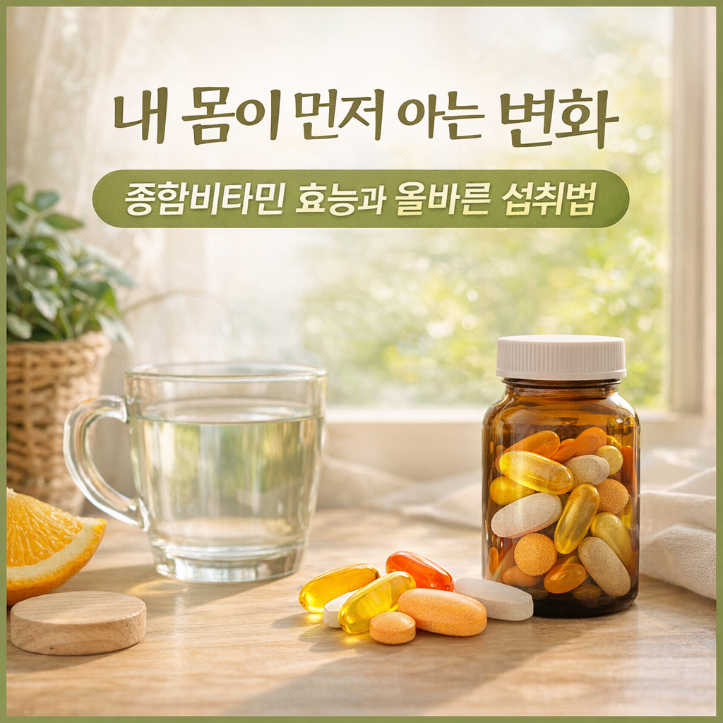 종합비타민 효능 총정리 하루 한 알로 채우는 필수 영양소 가이드