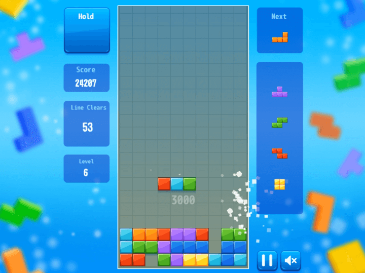 블록을-빈칸에-맞추고-점수를-올리는-화면