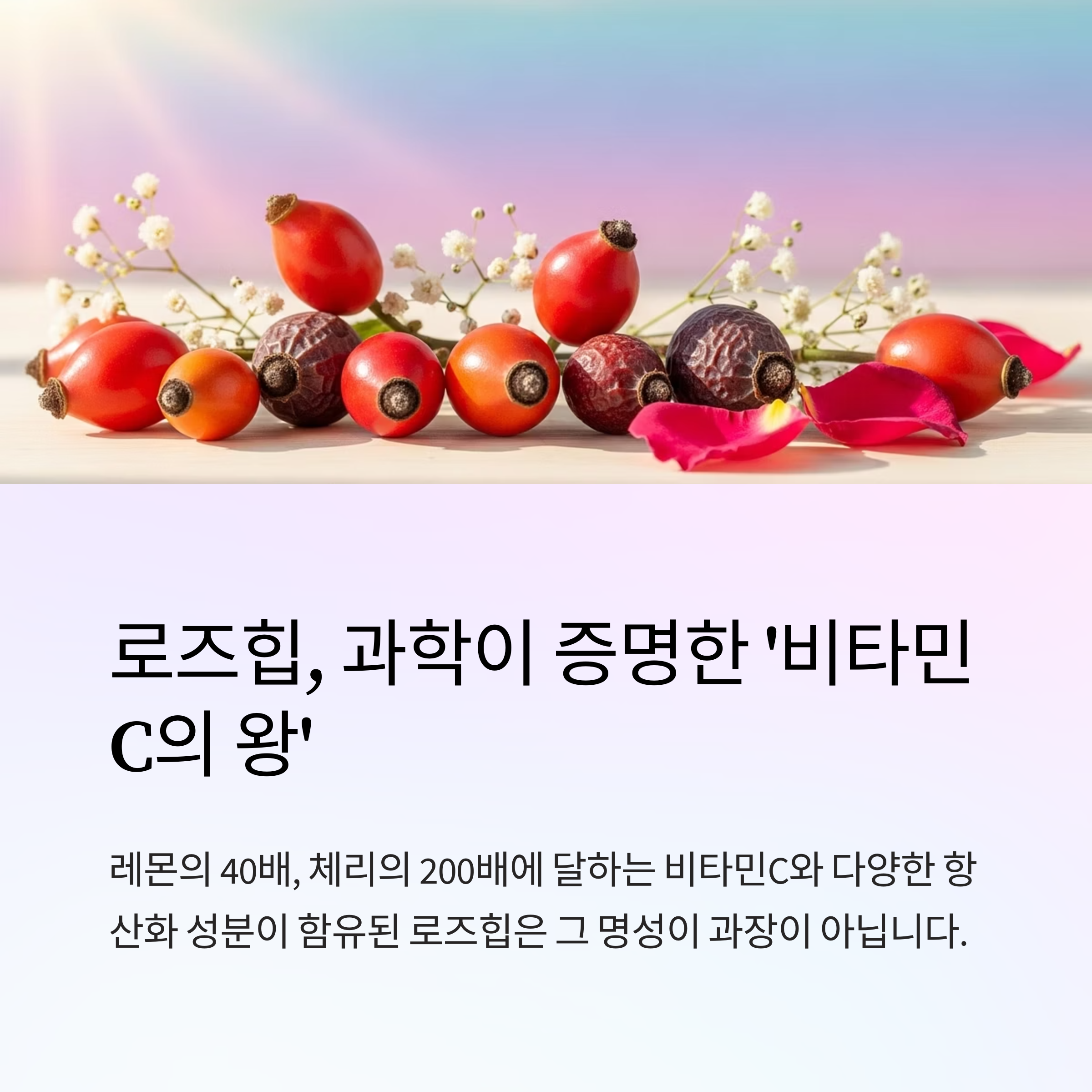 로즈힙, 과학이 증명한 '비타민C의 왕'