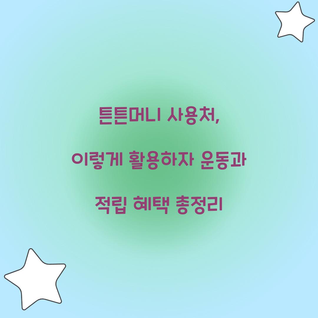 튼튼머니 사용처