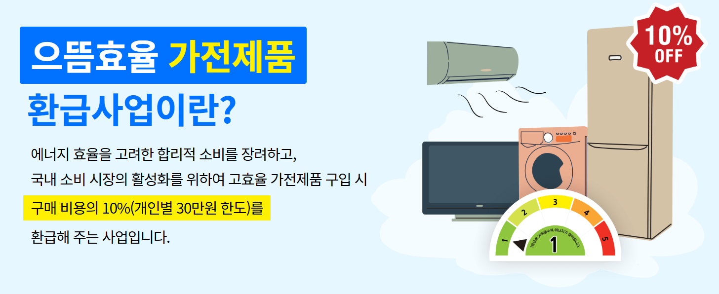 으뜸효율 가전제품 환급사업