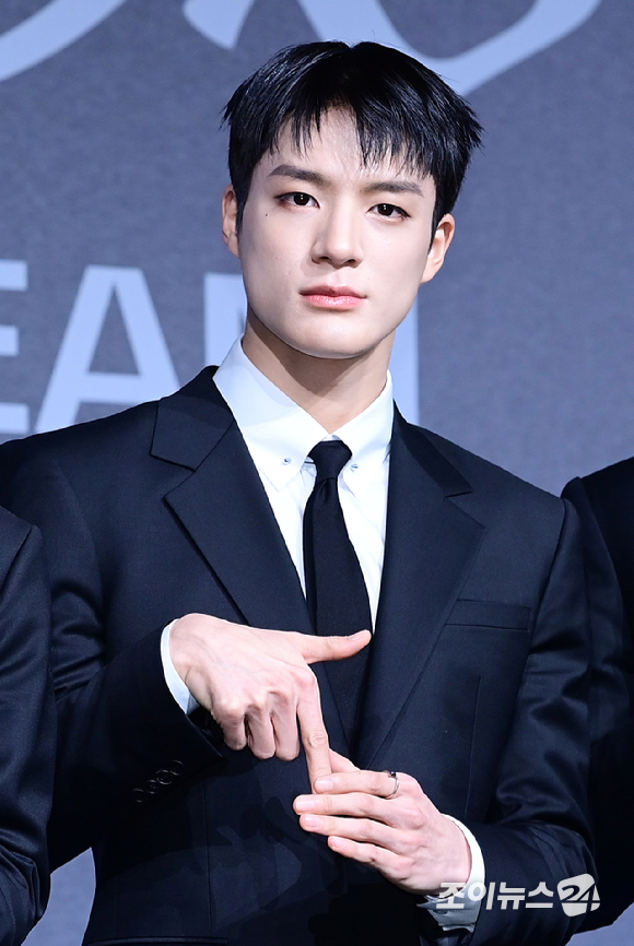 그룹 NCT 드림 제노가 25일 오후 서울 광진구 광장동 워커힐에서 열린 NCT DREAM 새 앨범 &#39;드림 이스케이프&#39;(DREAM( )SCAPE) 발매 기념 기자간담회에 참석하고 있다. [사진=정소희 기자]