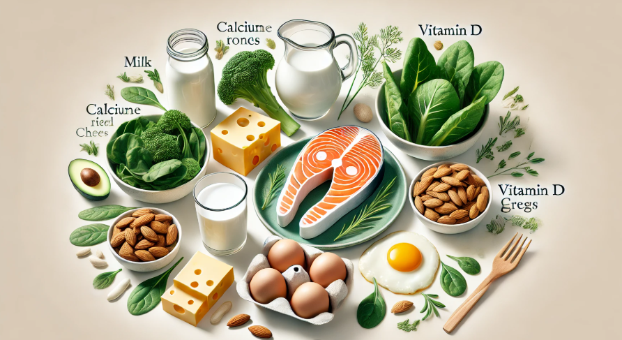 골다공증 에방을 위한 칼슘과 비타민D 섭취 사진