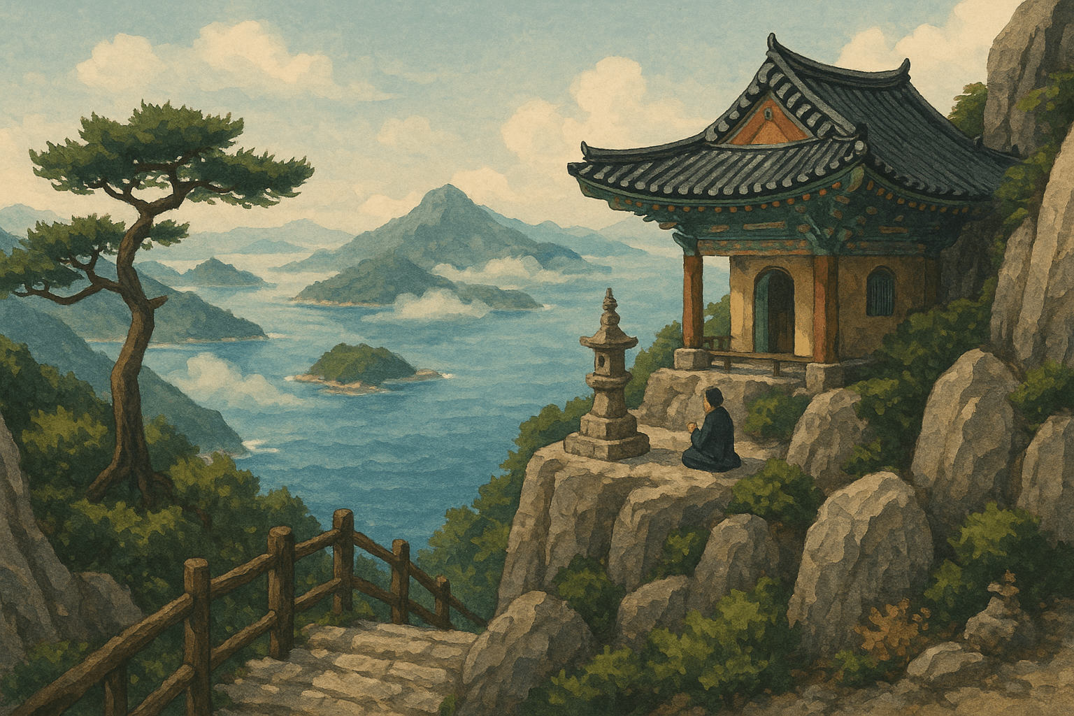 남해 금산 보리암, 구름 위 절경 걷는 법