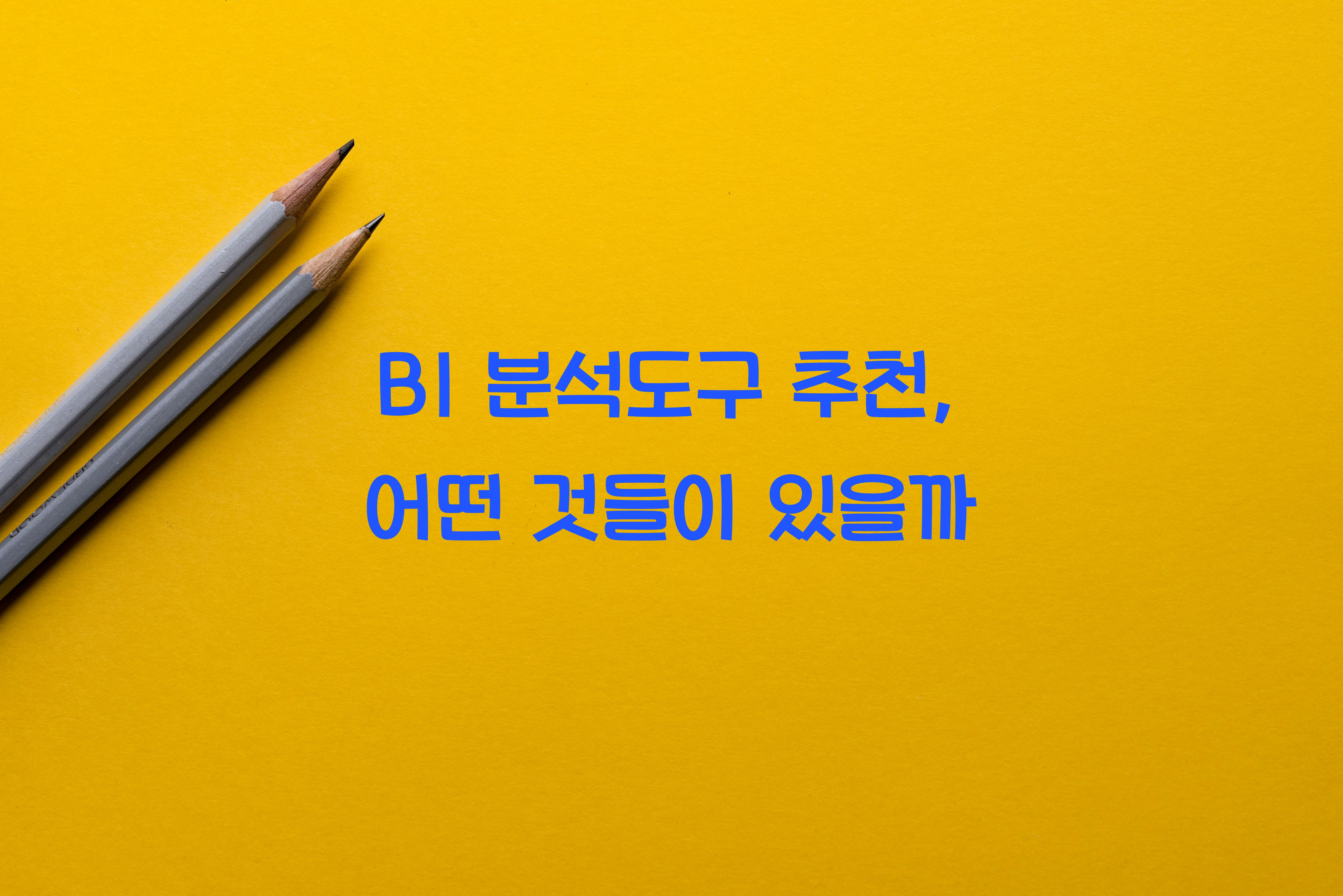 BI 분석도구 추천