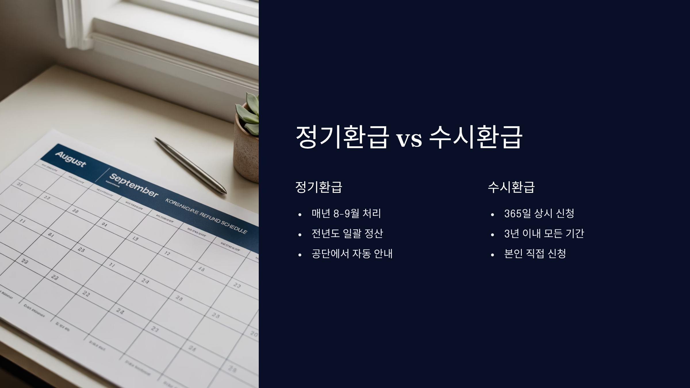 정기환급 vs 수시환급