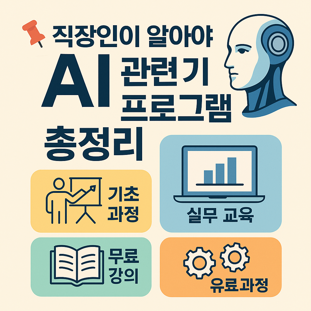 직장인이 알아야 할 AI 관련 교육 및 프로그램 총정리