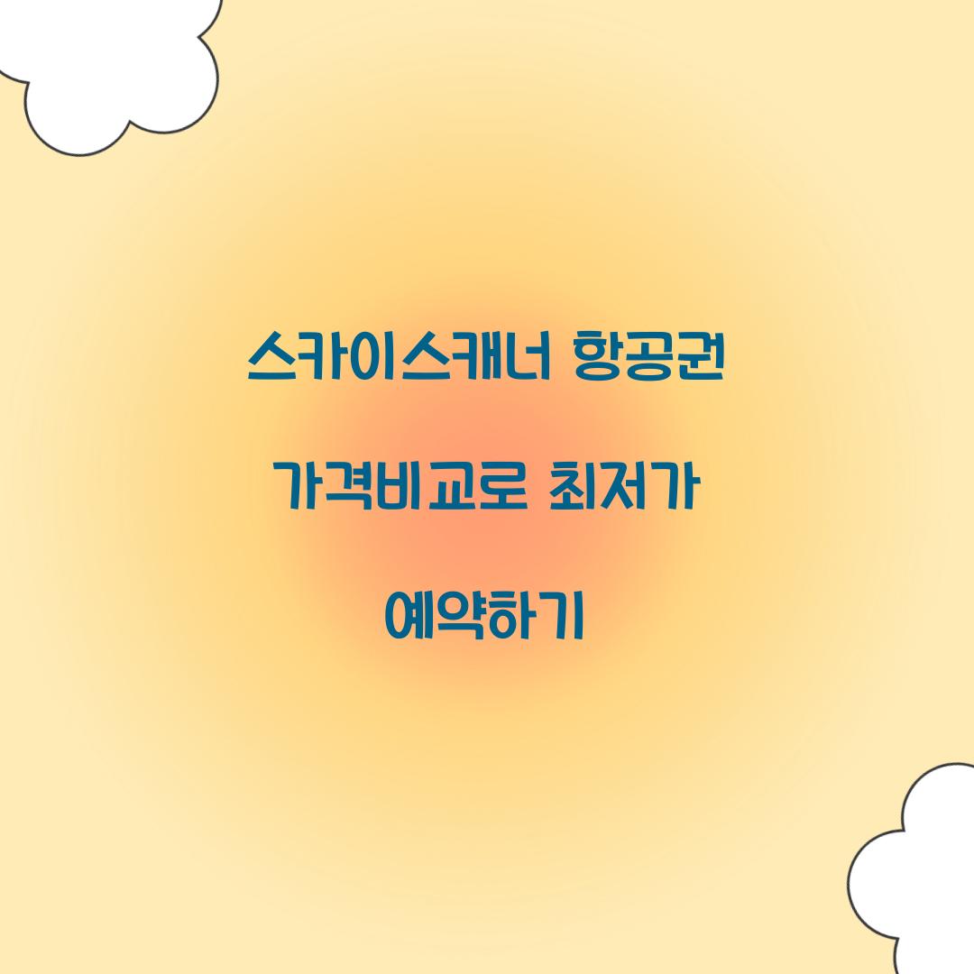 스카이스캐너 항공권 가격비교