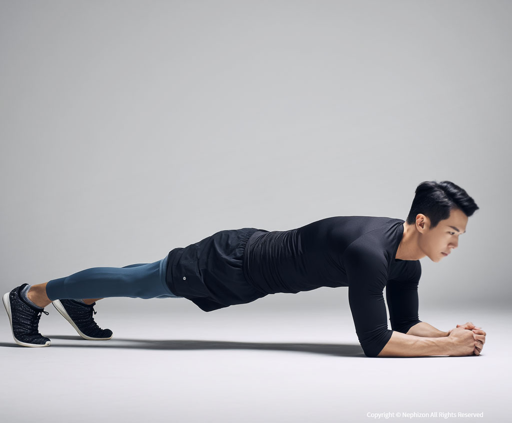 엘보우 플랭크 자세 운동