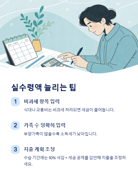 실수령액 늘리는 팁