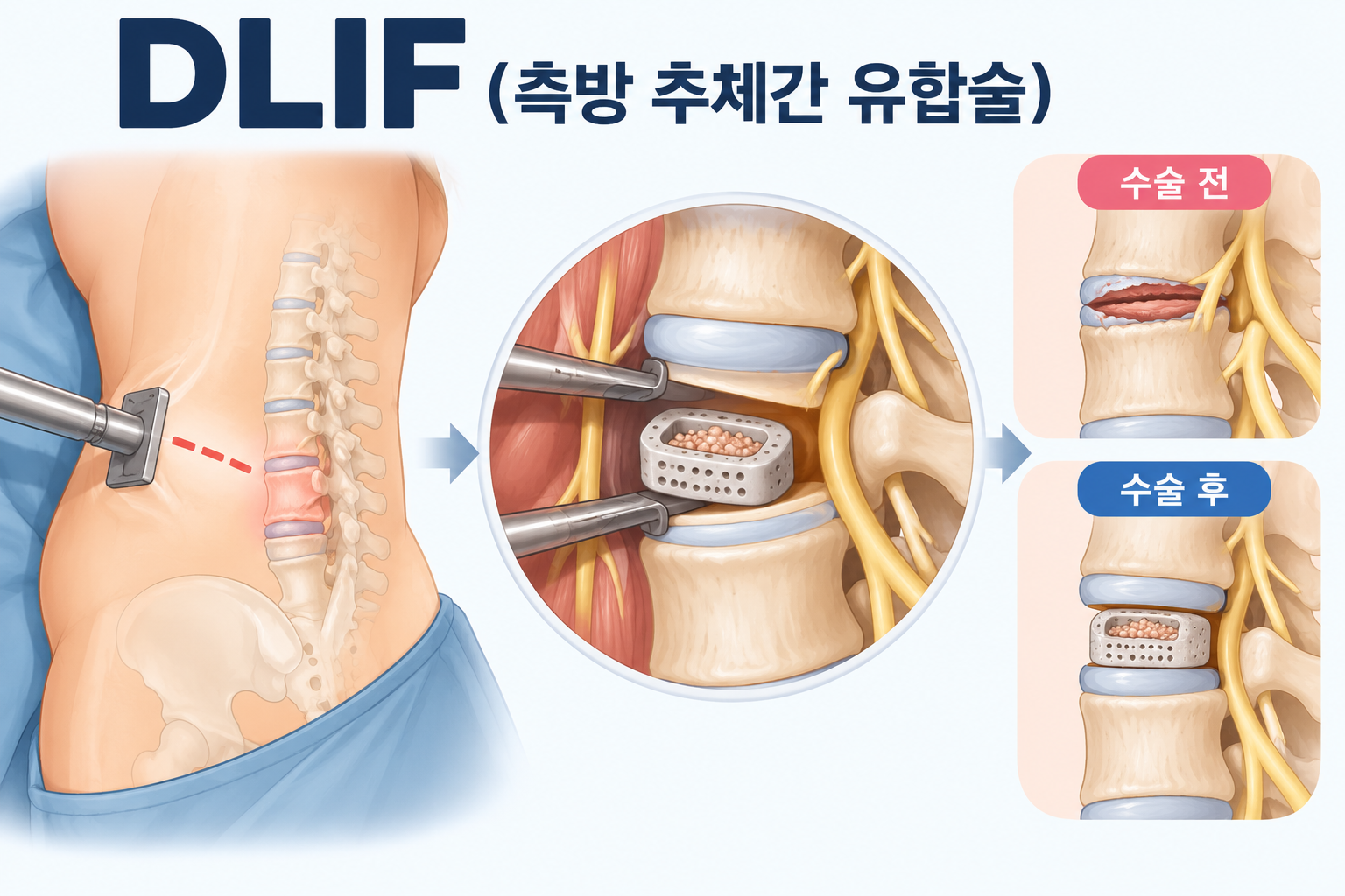 DLIF 뜻은? 척추 유합술 수술 방법과 장점&middot;회복 과정