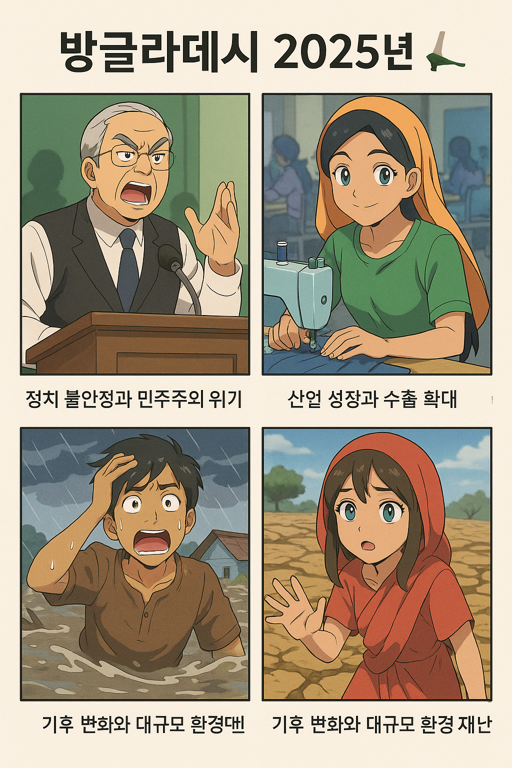 방글라데시 3대 이슈 세부 묘사 사진