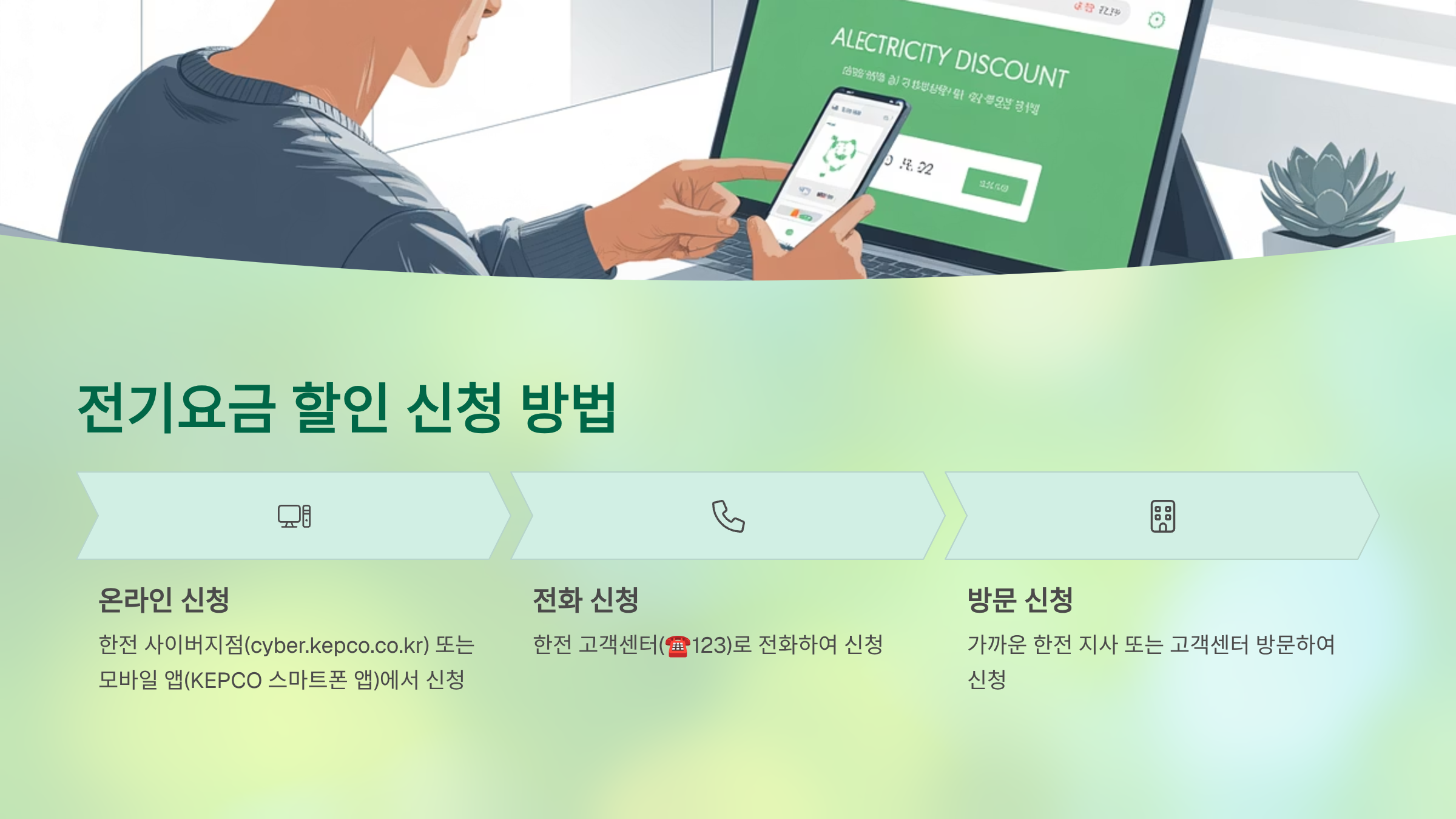 전기요금 할인 신청 방법