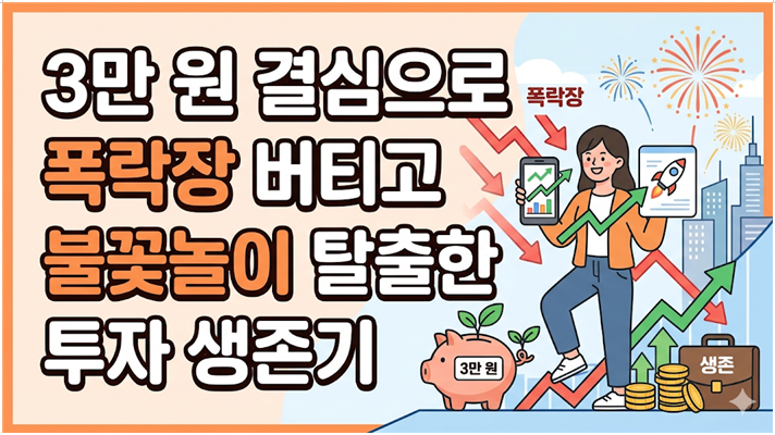 3만 원 결심으로 폭락장 버티고 불꽃놀이 탈출한 투자 생존기