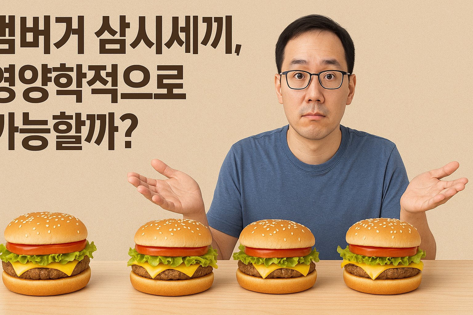 햄버거 삼시세끼 영양학적으로 가능할까?
