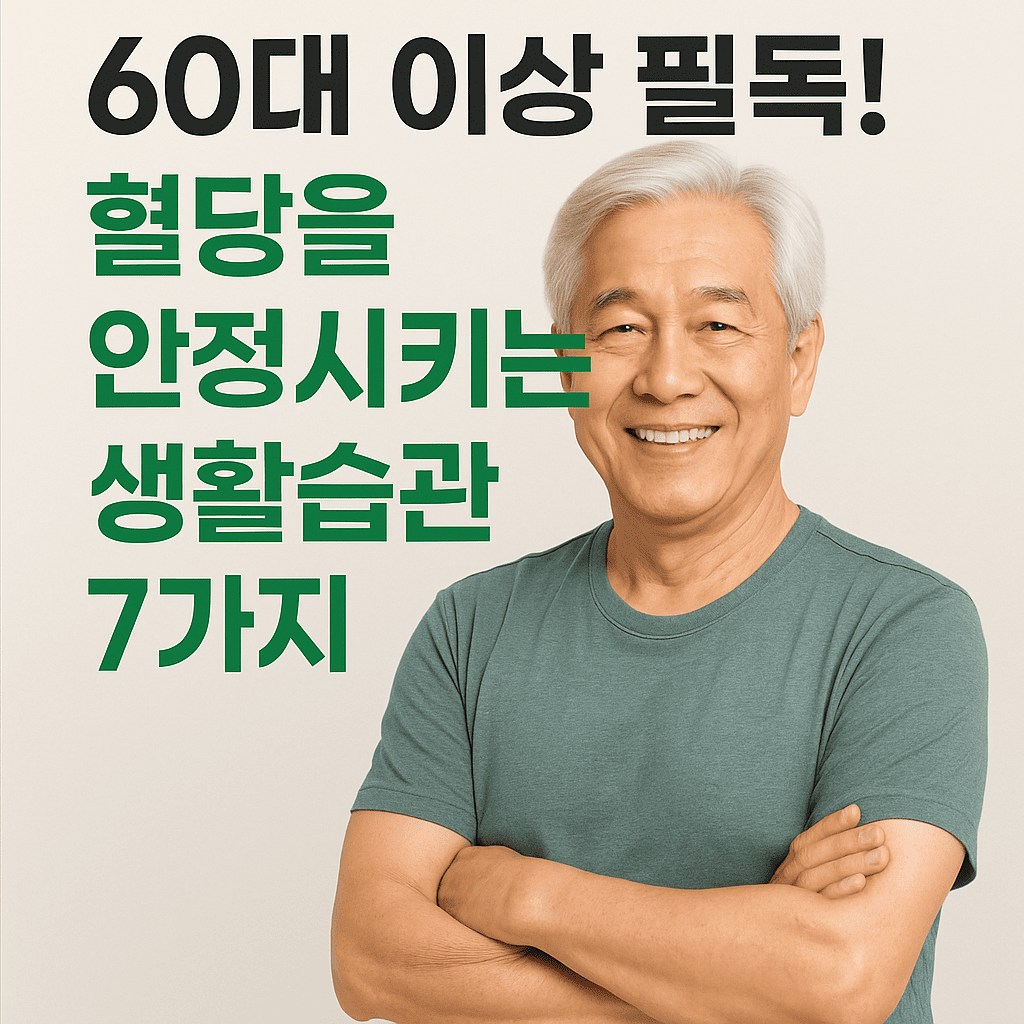 60대 이상 혈당을 안정시키는 생활습관