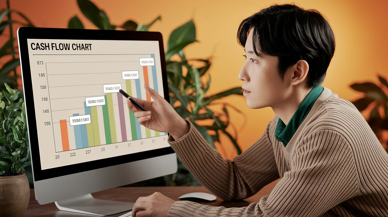 자금흐름을 계획하는 모습