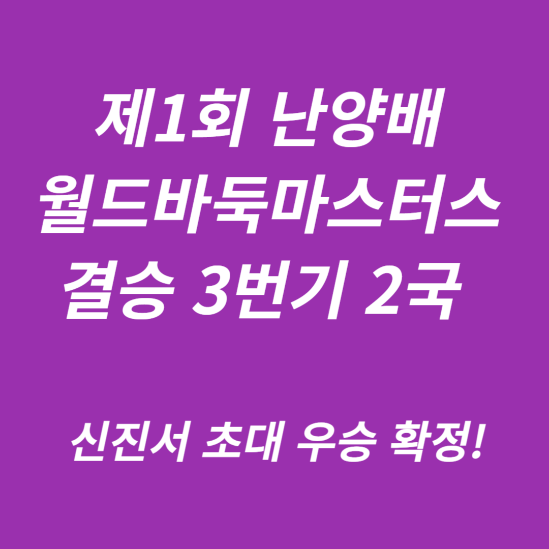 제1회 난양배 월드바둑마스터스 결승 3번기 2국