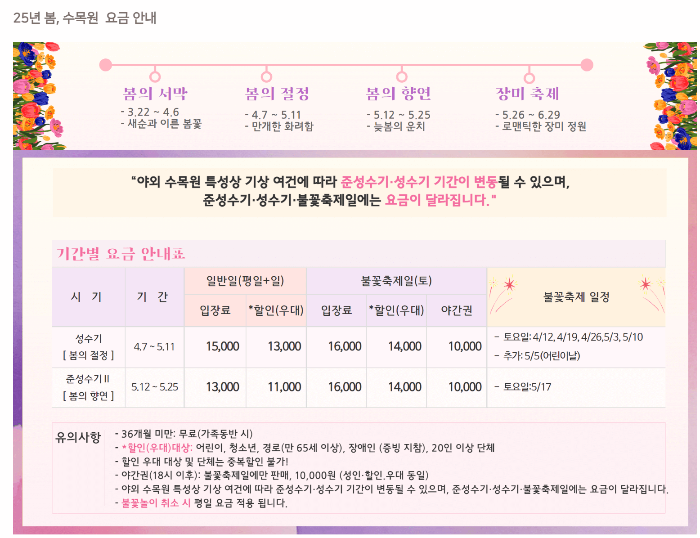 5월 축제 피나클랜드 튤립 불꽃 축제 일정 총정리