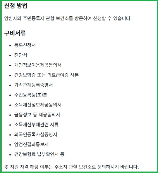 신청방법과 구비서류