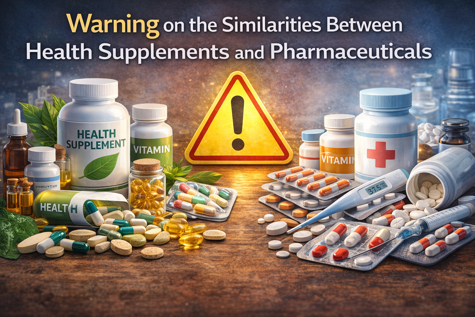 건강기능식품과 의약품 유사성 문제 경고 관련 이미지