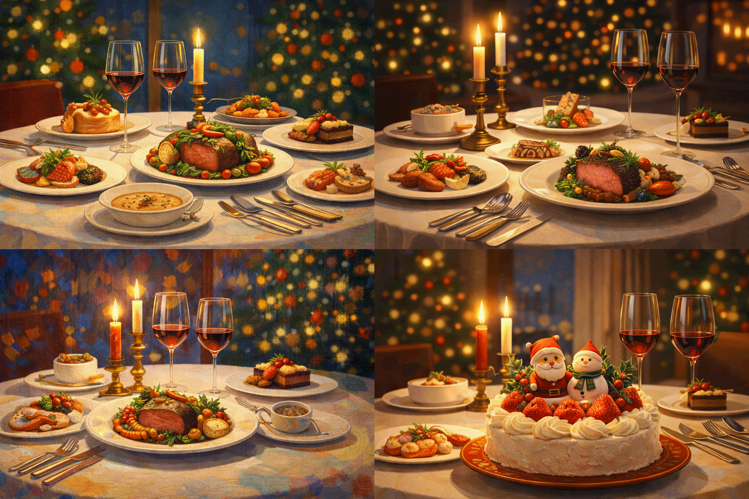 크리스마스 이브 디너 코스 7가지 구성법｜집에서도 레스토랑 분위기 내는 방법