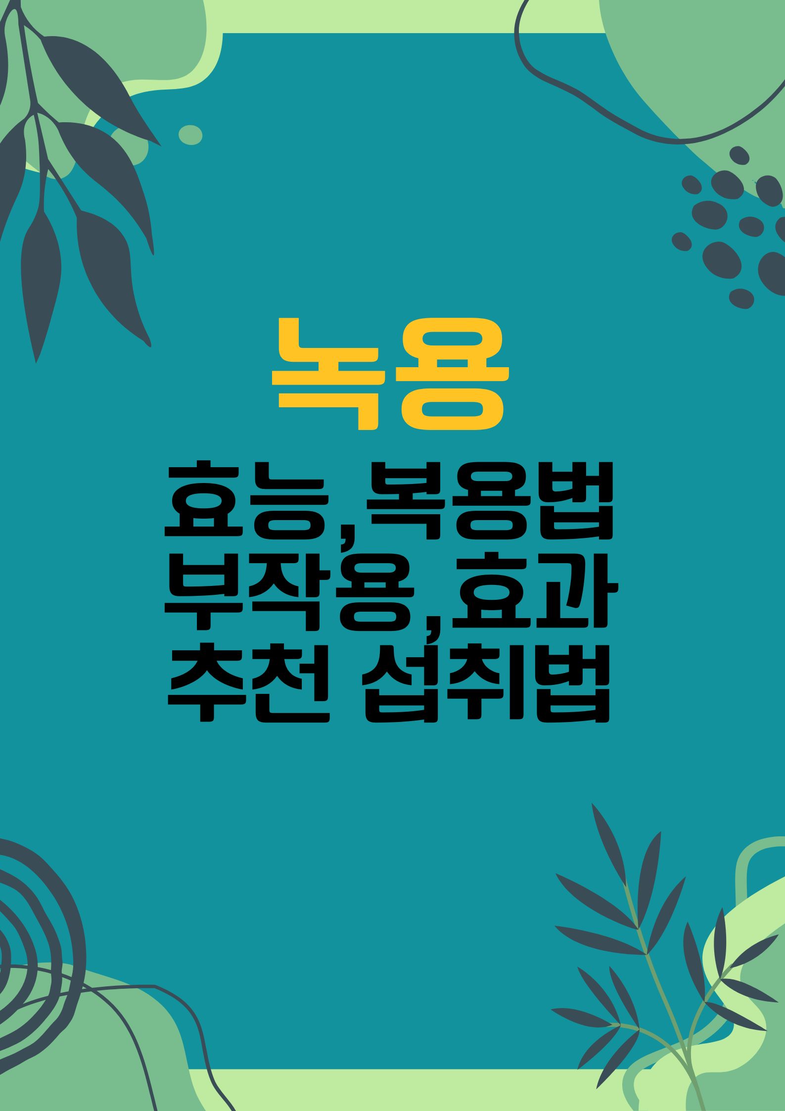 녹용 (효능,효과, 복용법, 부작용, 추천 섭취법 가이드)