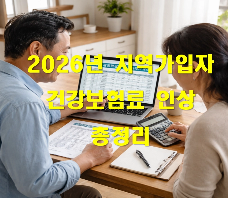 2026년 지역강비자 건강보험료 변경 내용을 확인하는 장면