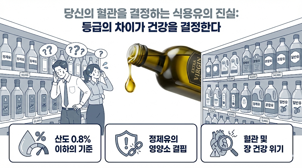 올리브오일 등급의 차이가 건강을 결정한다. 인포그래픽
