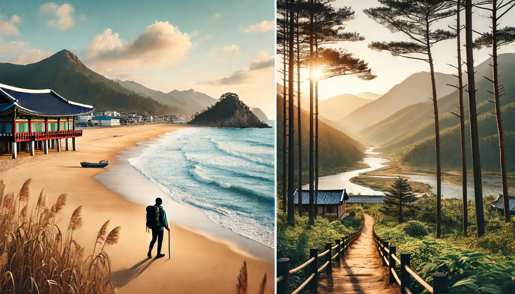 바다 vs 산, 혼자 떠나기 좋은 국내 여행지 비교 관련 이미지