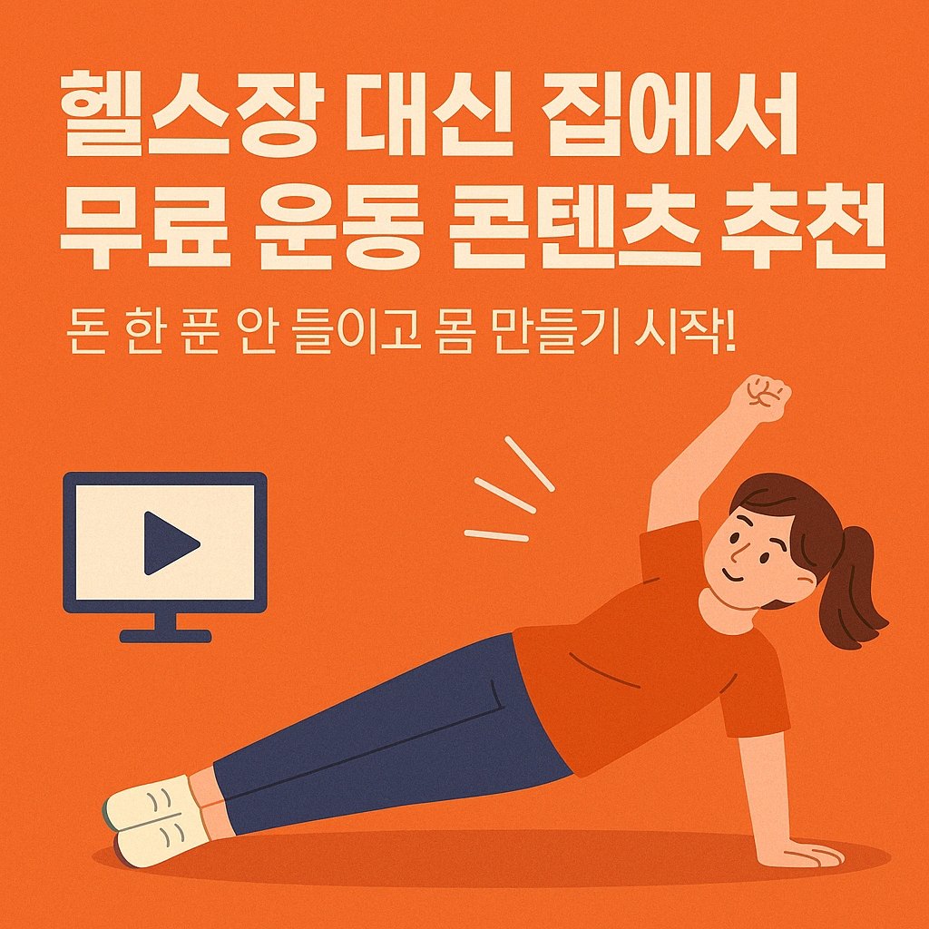 헬스장 대신 집에서 무료운동 추천