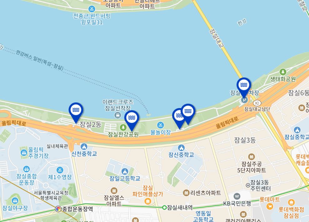 잠실 한강공원 주차장