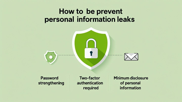 비밀번호 변경, 신용 모니터링 등 즉각 대처법을 설명하는 아이콘 이미