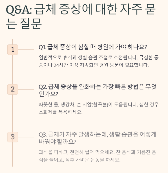 급체 증상