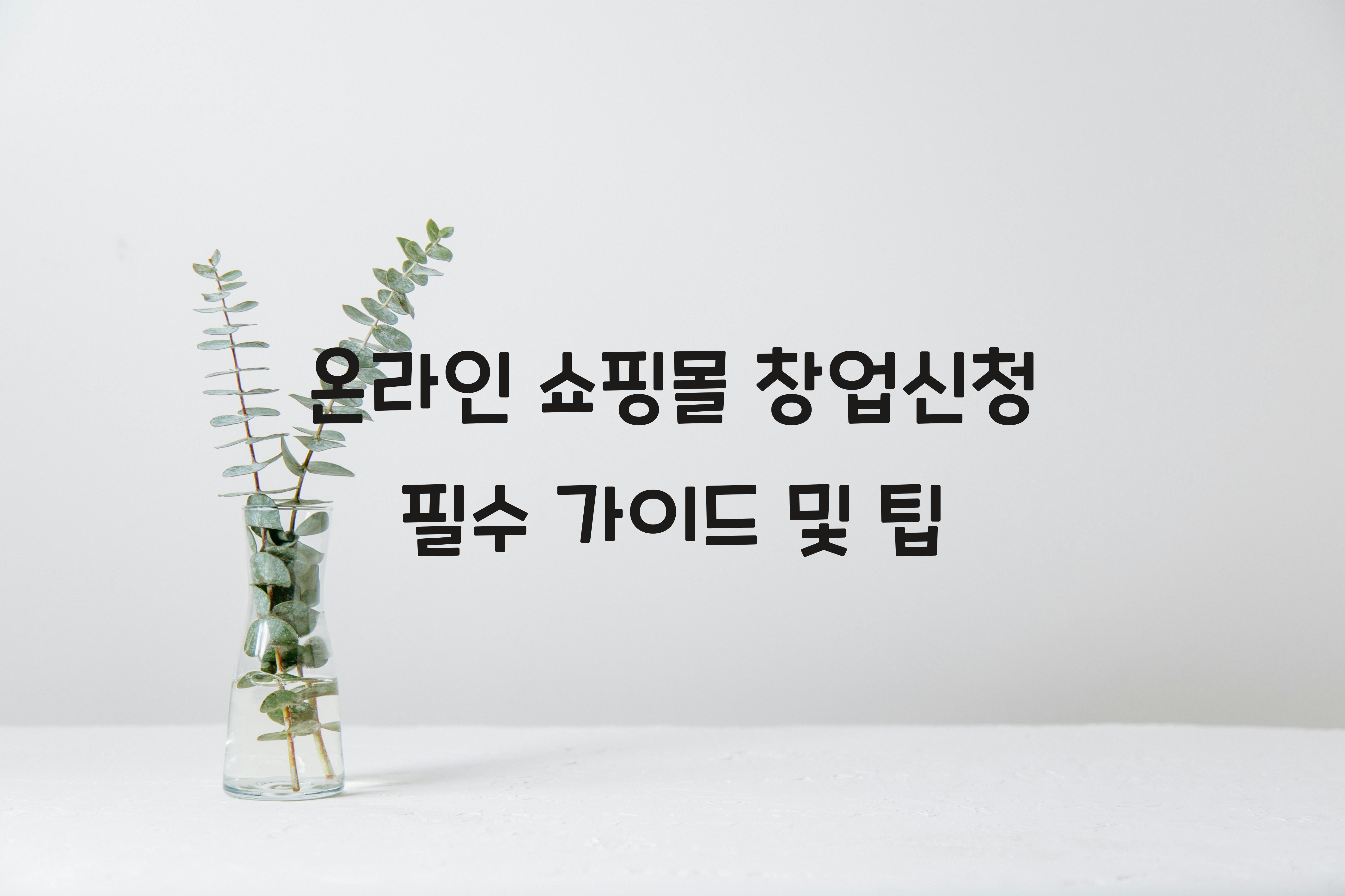 온라인 쇼핑몰 창업신청