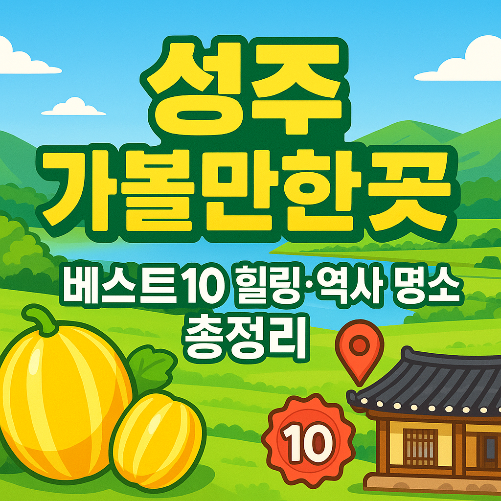 성주 가볼만한곳 베스트10